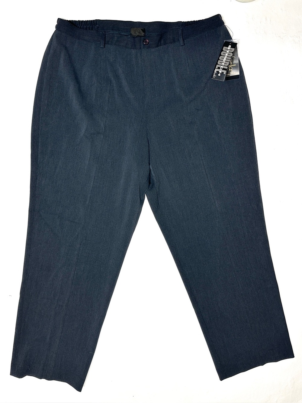 NWT Rafaella Double Stretch Knit Trouser Dark Blue Slate Pant 20W Office Comfort